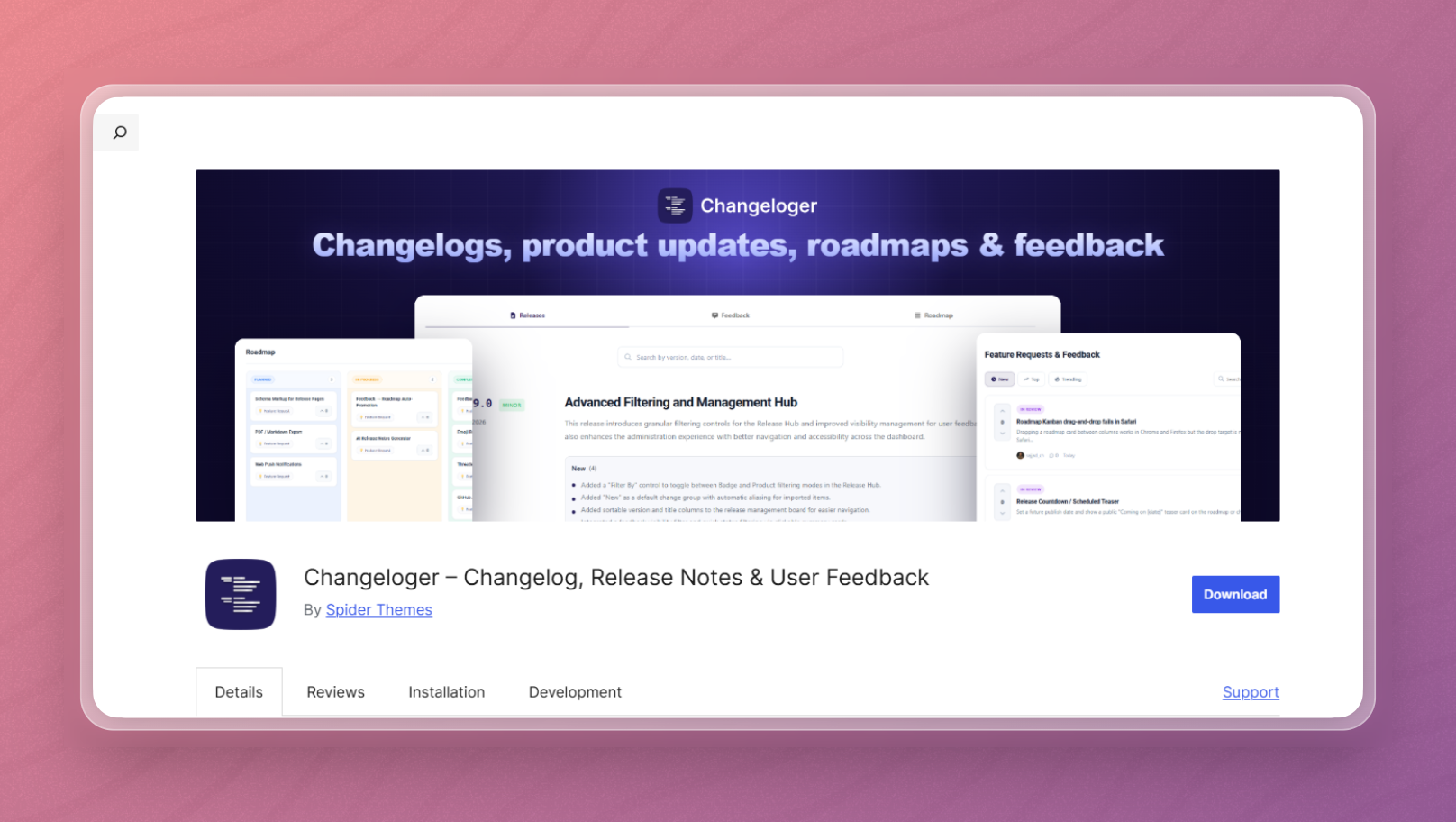 Best feature request systems for WordPress developers: Changeloger plugin overview with roadmap, changelog and feedback boards