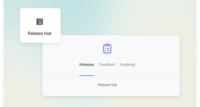 Changeloger Release Hub Gutenberg block product cover showing unified releases interface