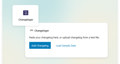 WordPress plugin changelog best practices: Changeloger block with Add Changelog import menu