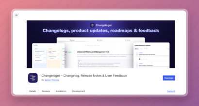 Changeloger WordPress user feedback plugin product cover