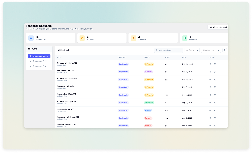 Feedback Backend